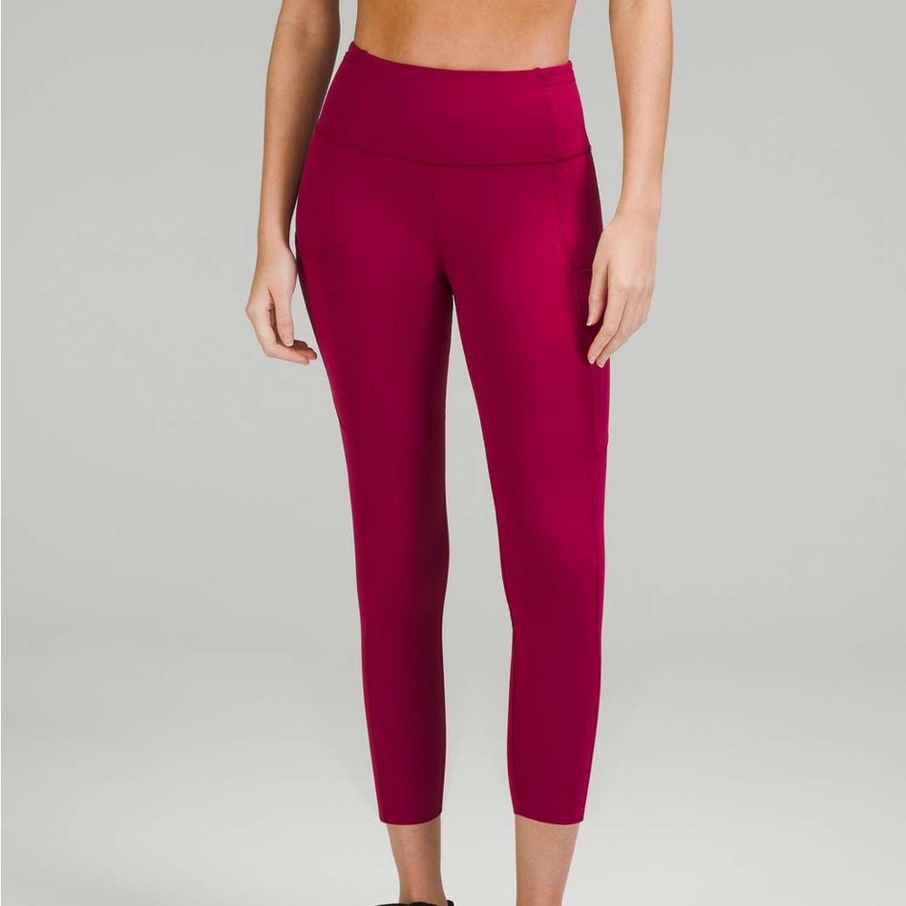 Lululemon Fast and Free Leggings Size 4 Pomegranate